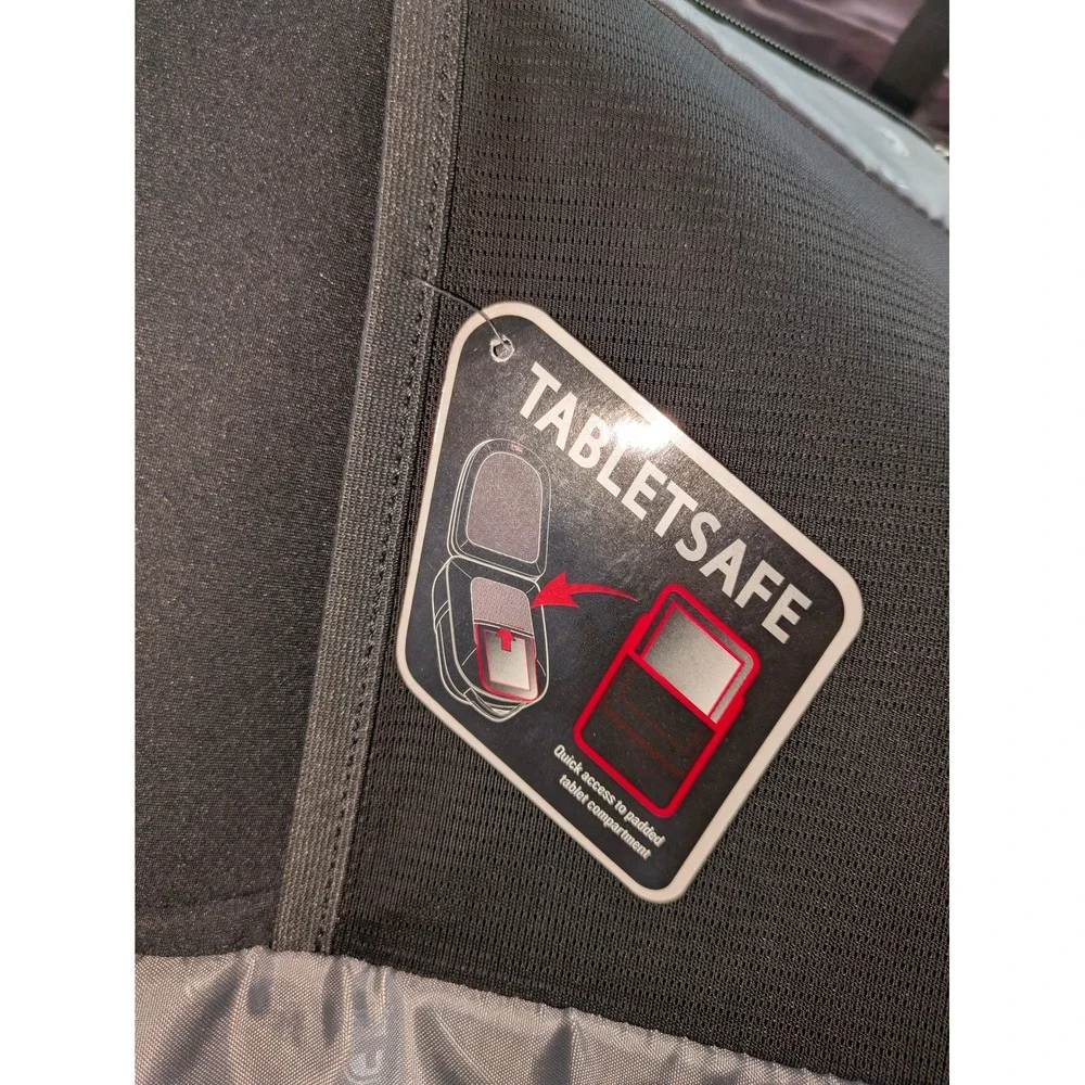 SwissGear ScanSmart Laptop Backpack Black TabletSafe Travel Bookbag 20x12x9